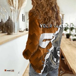 Personalised Collingwood And Giants Football Women Casual Shirt 2023 Together Sporty Style