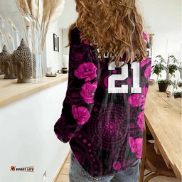 Sixers Cricket Never Forget Custom Women Casual Shirt ANZAC Day with Poppy Aboriginal