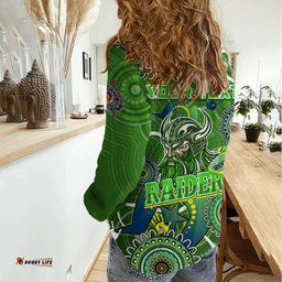 Personalised NAIDOC Week 2024 Raiders Women Casual Shirt Australia Fire Burning