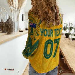 Personalised Aussie Matildas Women Casual Shirt 2023 Sam Kerr World Cup Marble Patterns