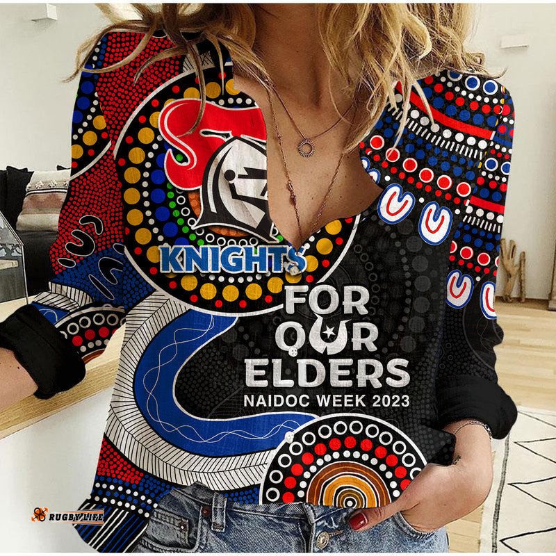 Knights Rugby Casual Shirt NAIDOC 2023 Aboriginal