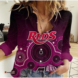 Custom Personalised And Number Super Rugby Queensland Reds Casual Shirt