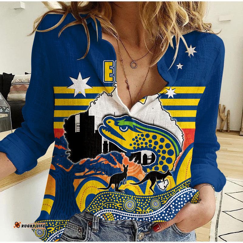 Roosters Rugby Casual Shirt Australia Day Style