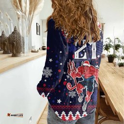 Custom Melbourne Demons Football Women Casual Shirt Narrm Christmas Vibe 2023