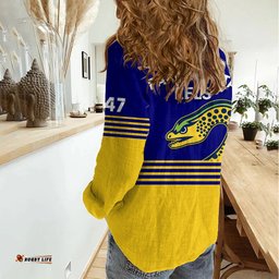 Eels Rugby Women Casual Shirt Parramatta 1947 Dynamic Blue