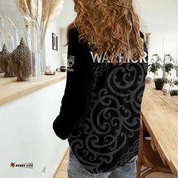 New Zealand Warriors Rugby Women Casual Shirt Proud to Maori Warriors
