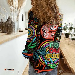 Giants Football Aboriginal Art Women Casual Shirt NAIDOC Indigenous Tribal