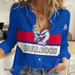 AFL Bulldogs Football Women Casual Shirt Simple Style 2023