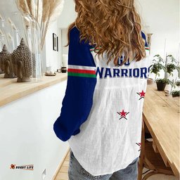 Warriors Rugby Women Casual Shirt New Zealand Sporty White Style