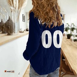 Custom Text And Number NRL Cowboys Women Casual Shirt Mix Jersey