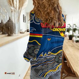 The Crows Football Women Casual Shirt Adelaide Be Unique Aboriginal Dots