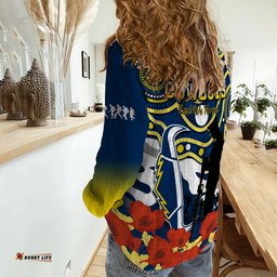 Cowboys Rugby ANZAC 2023 Women Casual Shirt Australian Army Aboriginal Lest We Forget