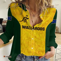 Australia Rugby Women Casual Shirt Go Wallaroos Pacific Simple Version 2023