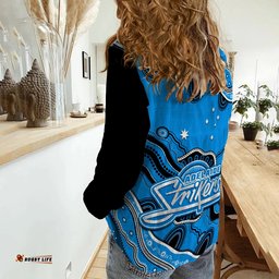 Adelaide Strikers Cricket Women Casual Shirt Aboriginal Painting