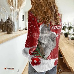 Australia Christmas Aboriginal Women Casual Shirt Santa Koala Ver01