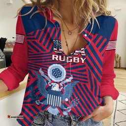 United States Rugby Women Casual Shirt USA Go Eagles Pacific 2023