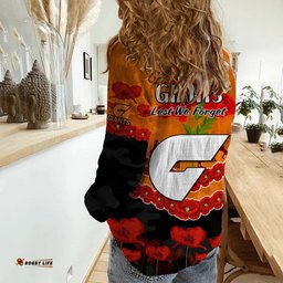 GWS Giants Football ANZAC Women Casual Shirt Lest We Forget