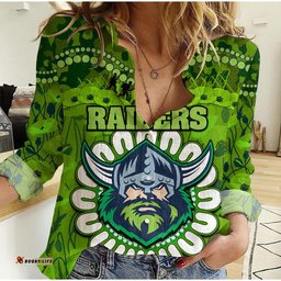 Raiders Rugby ANZAC Women Casual Shirt Camouflage Poppy