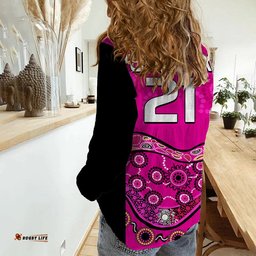 Custom Personalised Sixers Cricket Women Casual Shirt Sydney Aboriginal