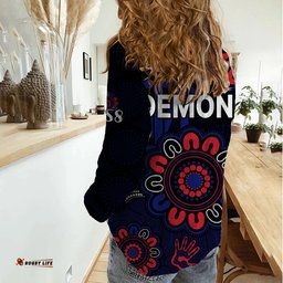 AFL Melbourne Demons 1858 Aboriginal Women Casual Shirt