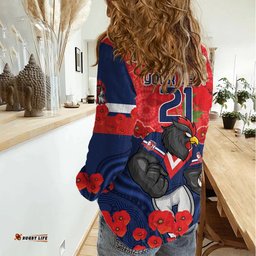 Custom Roosters Rugby ANZAC Women Casual Shirt Sydney Gallipoli Soldier With Aboriginal Art