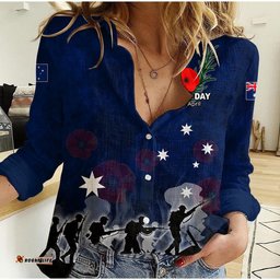 Custom Personalised Australia Anzac Day Casual Shirt Rosemary In Heart