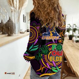 Storm Rugby Aboriginal Art Women Casual Shirt NAIDOC Indigenous Tribal