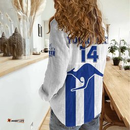 Personalised North Melbourne Football 2023 Women Casual Shirt Go Kangaroos Sporty Style
