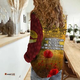 Anzac Lest We Forget Aboriginal Women Casual Shirt Version V2