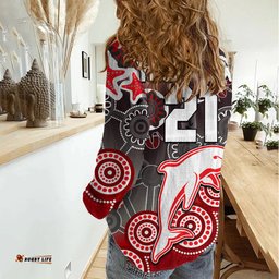 Custom Personalised 2023 Redcliffe Dolphins Rugby Women Casual Shirt