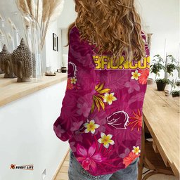 Broncos Rugby Women Casual Shirt Beautiful Floral Pattern Spring Summer Vibe