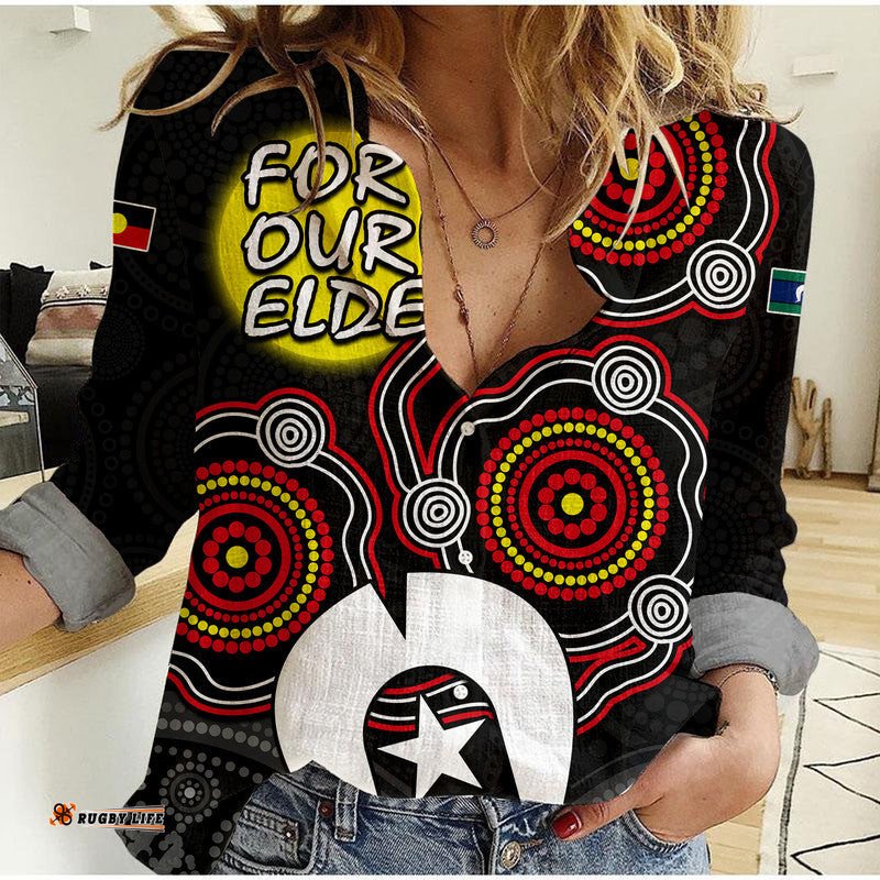 Custom Personalised NAIDOC Women Casual Shirt Aboriginal and Torres Strait Islander