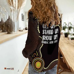 NAIDOC Week 2022 Aboriginal Hoodie - Indigenous Dot Painting Art Women Casual Shirt