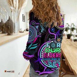 NAIDOC Week 2023 Women Casual Shirt Indigenous Tribal Ver.02 - Purple