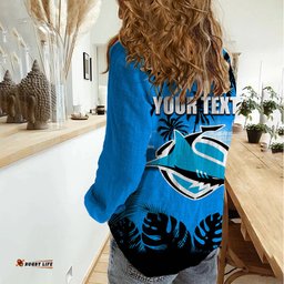 NRL Sharks Women Casual Shirt Summer Vibe Style