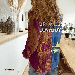 NRL Cowboys and Broncos Women Casual Shirt Sporty Style