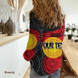 Custom Personalised 2023 Parramatta Eels Women Casual Shirt Simple Aboriginal