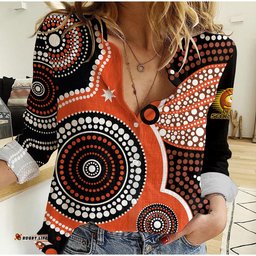 Custom Text and Number Perth Scorchers Women Casual Shirt Australia Cricket BBL Aboriginal