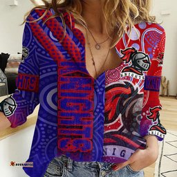 Vibe Hoodie Clothing - Newcastle Knights Sporty Style Women Casual Shirt