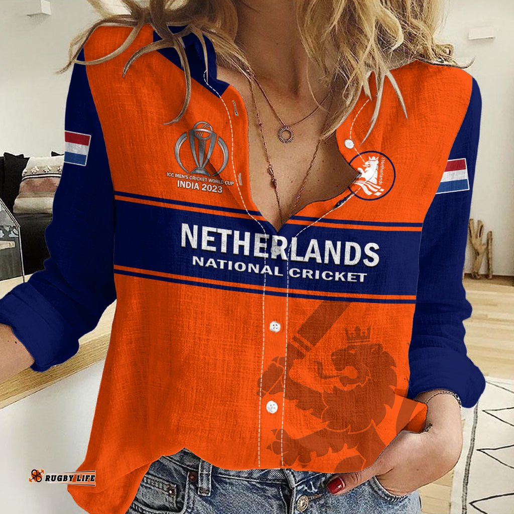 Netherlands Cricket Women Casual Shirt Dynamic Version 2023