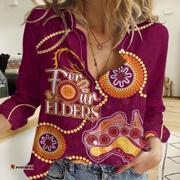 Personalised NAIDOC Week 2023 NRL Broncos For Our Elders Women Casual Shirt