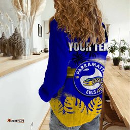 NRL Eels Women Casual Shirt Summer Vibe Style