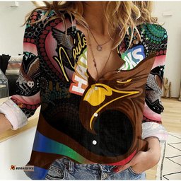 Custom Personalised Pride Hawks Naidoc Week Aboriginal Woman Casual Shirt Sport Style