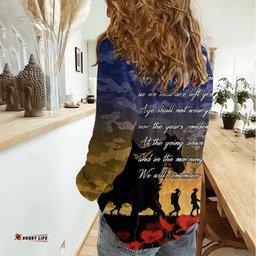 ANZAC DAY Women Casual Shirt Camo Style - Dawn Service