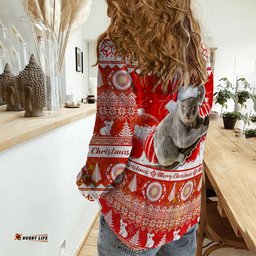 Australia Women Casual Shirt Koala Aboriginal Painting Merry Christmas