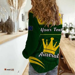 Personalised 12 June Australia King Birthday Women Casual Shirt Aboriginal National Color