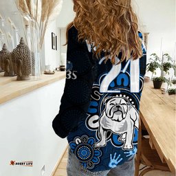 Custom Personalised NRL Canterbury-Bankstown Bulldogs Rugby Berries 1935 Aboriginal No2 Women Casual Shirt