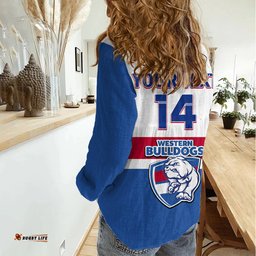 Personalised Western Bulldogs Football 2023 Women Casual Shirt Go Doggies Sporty Style