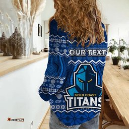 Custom Personalised Titans Aboriginal Gold Coast Christmas Vibe Women Casual Shirt