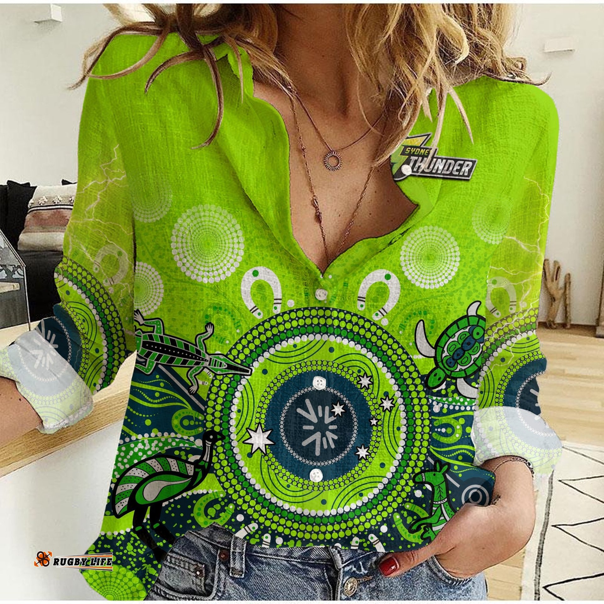 Sydney Thunder Women Casual Shirt Cricket Aboriginal